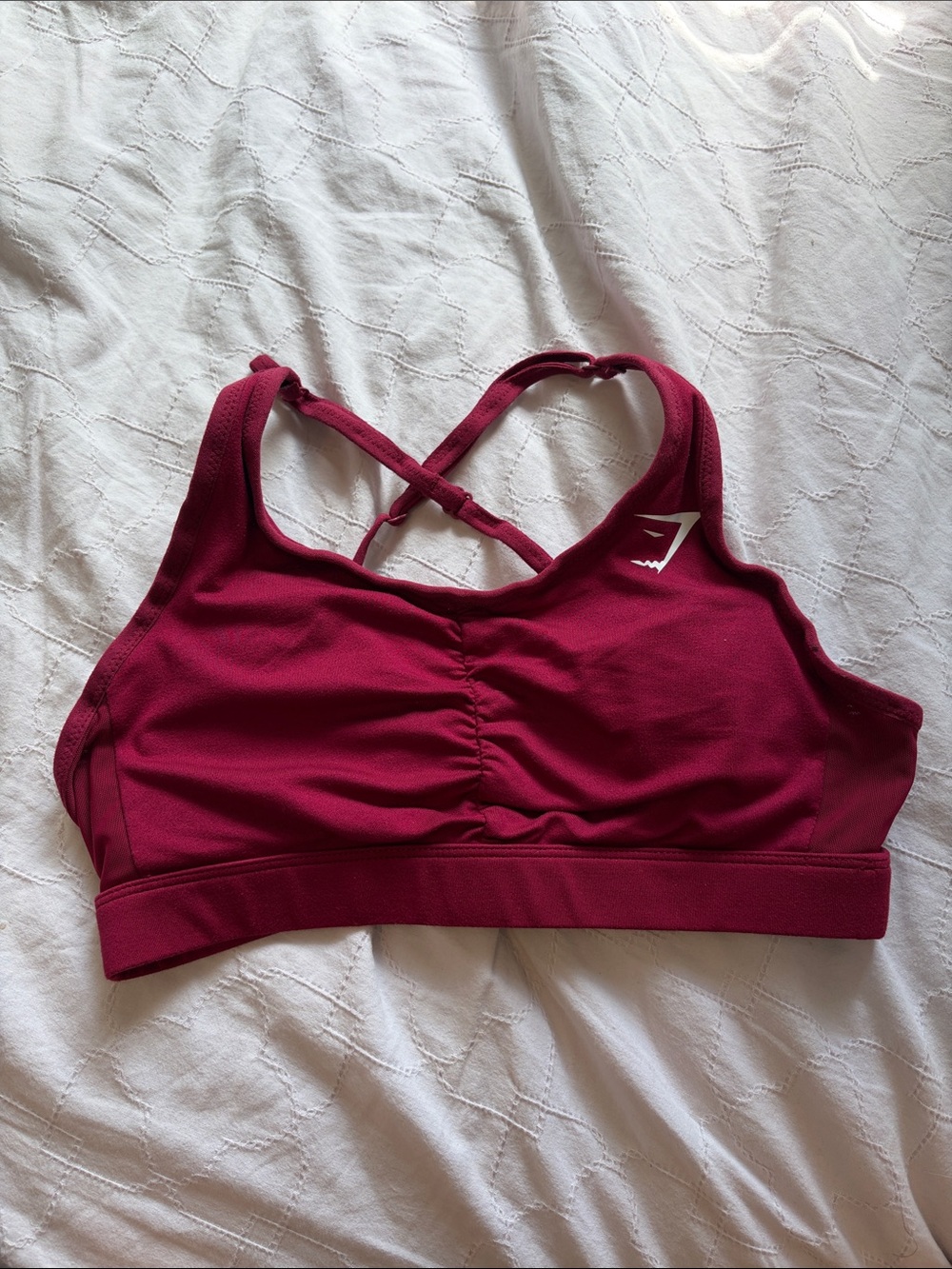 Gymshark Women's Wine Red Crossback Sports Bra